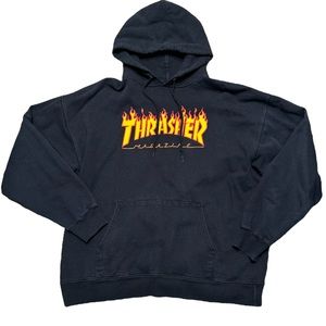 Black Classic Thrasher Hoodie